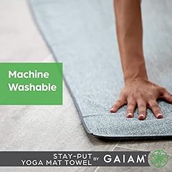 Gaiam Yoga Towel - Mat Sized Active Dry Non Slip