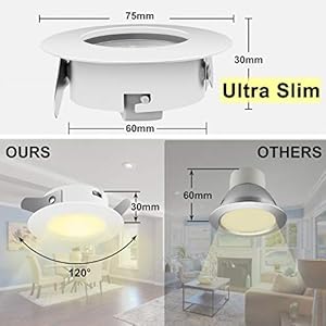 Ojos de Buey LED IP44, Wowatt 6W Foco Empotrable LED Techo Extraplano
