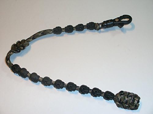 Ranger Pace Counter Skull Beads by RedVex - Woodland Cord - 13 inches - Choose Your Skull Color and Attachment