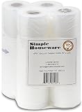 4 Pack - SimpleHouseware 8" x 25' Vacuum Sealer Rolls Food Storage Saver Compatible to Foodsaver Sous Vide (total 100 Feet)