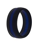 KomFortRingZ Thin Blue Line Silicone Wedding Ring Band Flexible Hypoallergenic Active Wear for on duty or active life styles Law Enforcement (9)