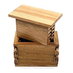 BSIRI Jigsaw Safe Box- Brain Teaser Wooden Box with