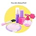 Boley Fashion Vanity Mirror - 38 Piece Play Set with Pretend Makeup for Little Girls, Table with Light-Up Musical Mirror, Fake Cosmetics Kit, Hair Accessories, and More! for Little Kids and Toddlers