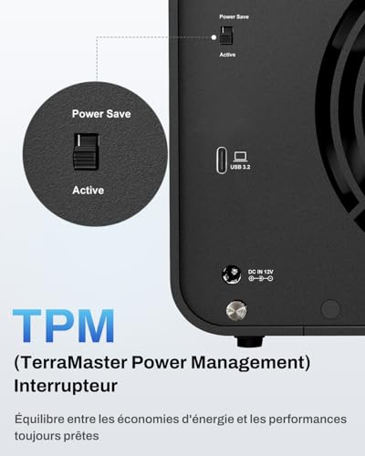 TerraMaster 2 Bays 5 Bays 8 Bays Memory USB 3.2 (Gen2) 10Gbps External Enclosure for Hard Drive Support Raid 0/1/Single/JBOD(without Disk) (D8 Hybrid 2)
