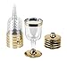 50 Gold Rimmed Disposable Wine Cups | 6 oz. Clear Hard Plastic Fancy Small Dessert Cups for Parties & Weddings (50-Pack)
