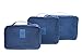 6 sets travel Organizers Packing Cubes Luggage Organizers Compression Pouches（Navy Blue）
