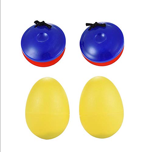 10pcs Musical Instruments Percussion Toy Rhythm Band Set Including Tambourine Maracas Triangle Castanets Wrist Bell for Kids Children Baby