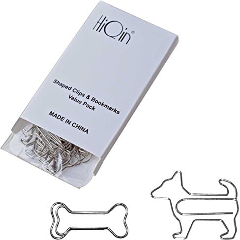 Paper Clips Dog Loves Bone (Updated) - Silver Metal Bookmarkers - Cute Office Supplies Gifts for Women Coworkers Dog Lovers (30 Counts Value Pack Without Storage Case)