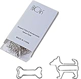 Paper Clips Dog Loves Bone Paperclips - Silver Metal Bookmarks - Cute Office Supplies Gift (30 Counts Value Pack)