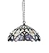 Chloe Lighting Chloe Lighting Cooper 2-Light Ceiling Chrome Tiffany Style Victorian Pendent Fixture with 18 in. Shade