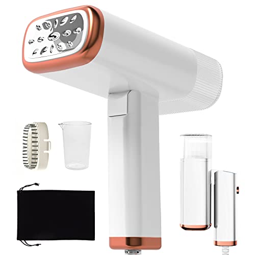 Foldable Handheld Steamer for Clothes, 1000W 20S Fast Heat-up Portable Garment Steamer with Brush and Measure cup, Clothes Steamer Fabric Wrinkle Remover with a Storage bag for Home Office Travel