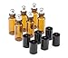 5ml Amber Glass Roll on Refillable Bottles Sample Vial with Metal Ball for Lab,Fragrance Essential Oil Blend,Aromatherapy,Perfume and Lip Balms,Facial Serum,Eye Serum-6 Pack- Perfect Size for Travel.