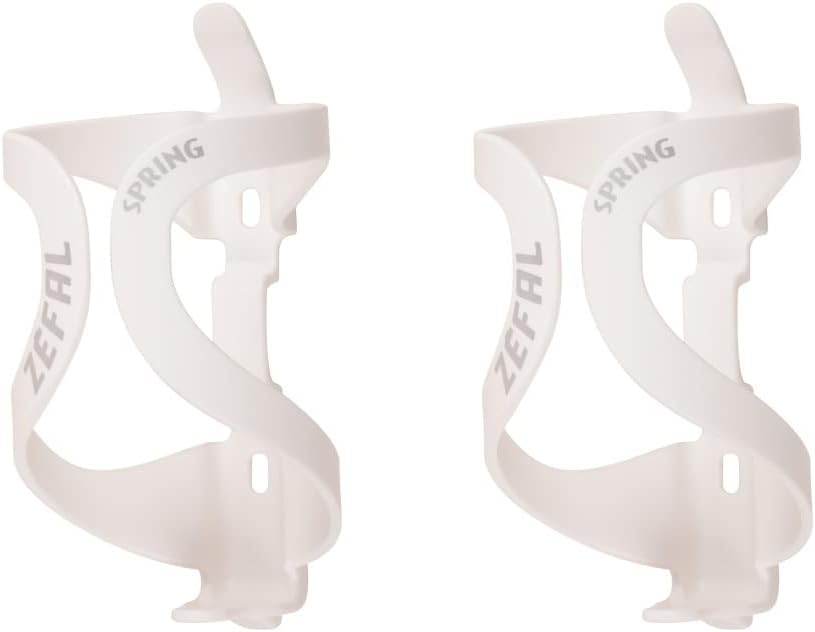 ZEFAL Spring Bottle Cage Double Pack Lightweight Thermoplastic White