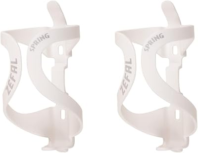 ZEFAL Spring Bottle Cage Double Pack Lightweight Thermoplastic White