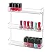mDesign Wall Mount Nail Polish and Cosmetics Storage Rack for Bathroom - 3 Tiers, Clear