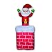 GOOSH 6 Foot Christmas Santa Clause in The Chimney Up and Down Outdoor Yard Decorations