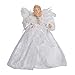 Kurt Adler 10-Light 9-Inch White Angel Treetop