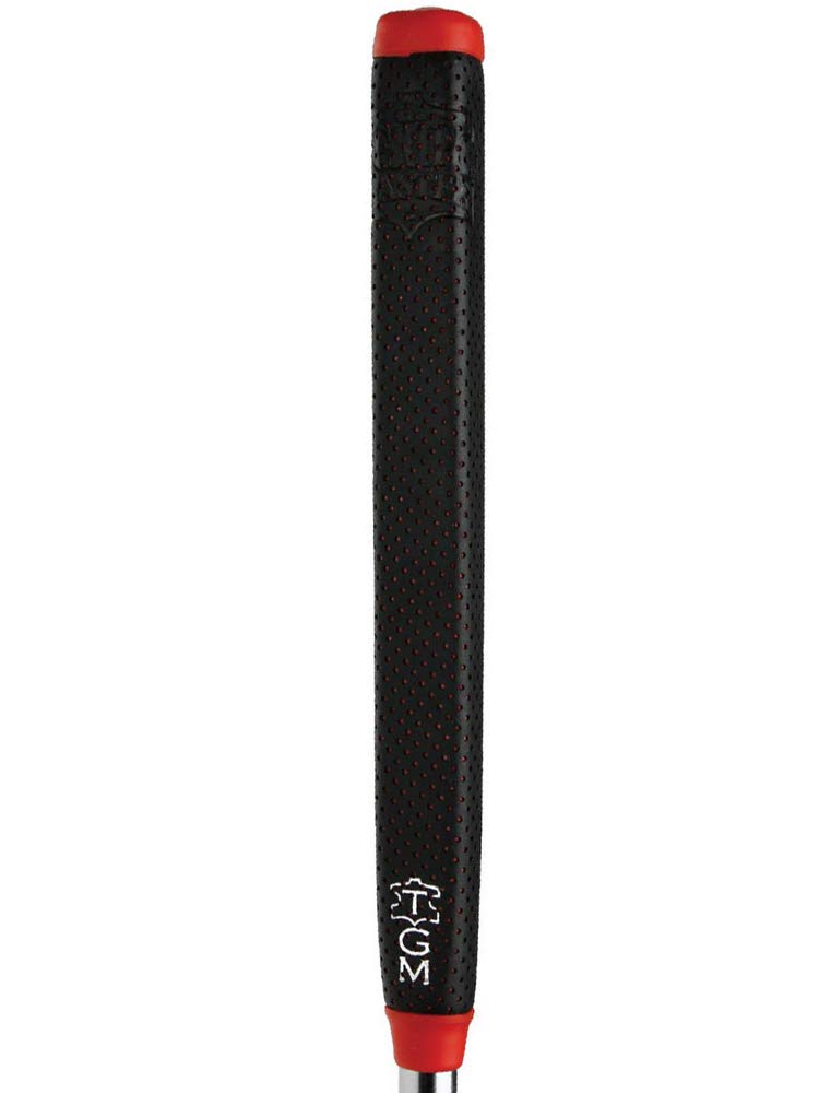 The Grip Master Unisex Adult Master Putter Master Leather Putter Grip - Black/Red, Paddle