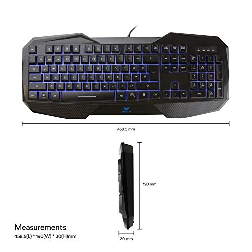 AULA-SI-859-Backlit-Gaming-Keyboard-with-Adjustable-Backlight-Purple-Red-Blue-USB-Wired-Illuminated-Computer-Keyboard-OPEN-BOX