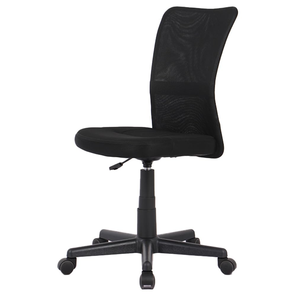 【リニューアルでより頑丈に】アイリスプラザ オフィスチェア デスクチェア メッシュ 通気性 腰サポートバー 無段階昇降 360度回転 コンパクト OFC-MAL ブラック商品画像