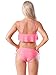Bawdy Women's Sexy Mesh Ruffled Crop Bikini Set - Designed in USA
