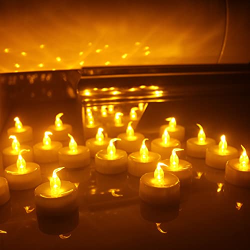 Wilrigir Flammenlose Teelichter mit Timer und Fernbedienung, LED-Teelichter, elektrische Fake Kerze mit hell und flackernd gelb Glühbirne, 12 Stück, Best für Partys, Home Decor und Festivals Feiern