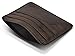 URAQT Genuine Leather Slim Wallet - Minimalist Front Pocket Wallet - Leather Money Clip Wallet Card Holders RFID Blocking(Coffee 1)