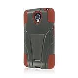 LG Volt Case (F90 LS740), MPERO IMPACT X Series Dual Layered Tough Durable Shock Absorbing Silicone Polycarbonate Hybrid Kickstand Case for Volt [Perfect Fit & Precise Port Cut Outs] - Sandstone / Gray