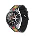 Handygear Sport Band Compatible Gear S3 Frontier Classic Galaxy Watch 46mm Smart Watch, 22mm Nylon Style Leather Sports Replacement Strap Samsung Gear S3 Frontier (S3 Canvas Black Golden Bee)