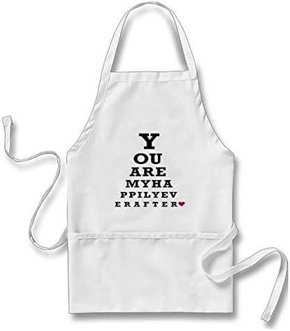 Julyou Happily Ever Kitchen Apron with Pockets, Grilling Apron, Baking Apron