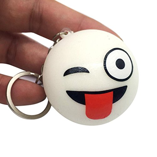 Kemilove 1PC Cute Emoji Bread Decompression Toys Slow Rising Squishies Keychain Squeeze Stress Relief Toy - Thumbnail 3