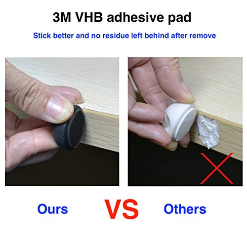 OHill Pack of 24 Self Adhesive Black Cable Clip Holders for Organizing Cable Cords Home and Office