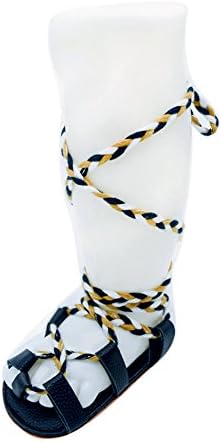 Fire Frog Pu Leather Sandals gladiator Bandage Roma Knee-high Boots for Baby Girls Summer Shoes
