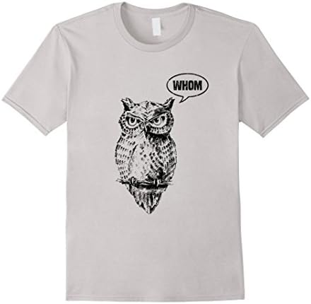 Men's Owl Grammar T-Shirt Teacher Cool Gift Shirts XL Silver