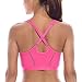 SYROKAN Women's High Impact Front Closure Racerback Full Support Wirefree Sports Bra Hot Pink 36C