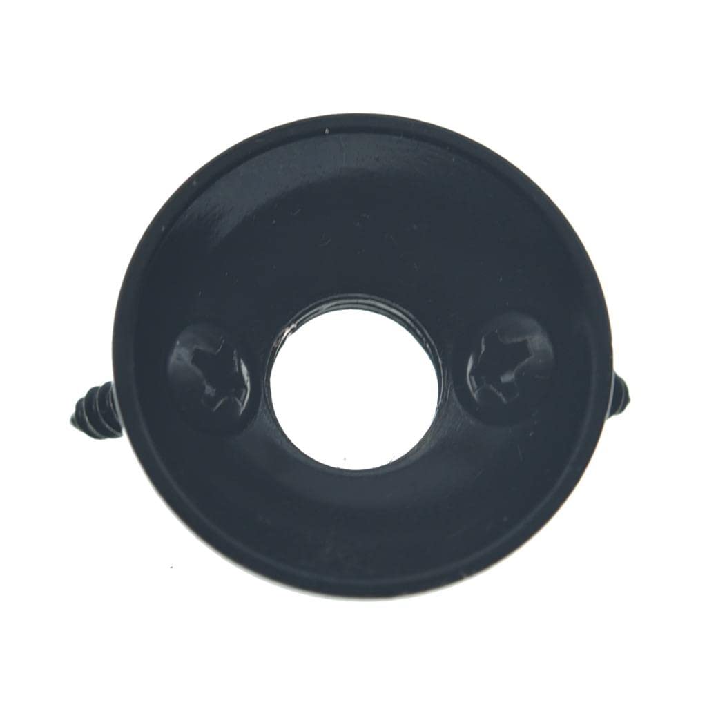 KAISH Black Brass Metric Electric Guitar Jackplate Electrosocket Jack Plate for FD Import Style Tele/Telecaster — image 1
