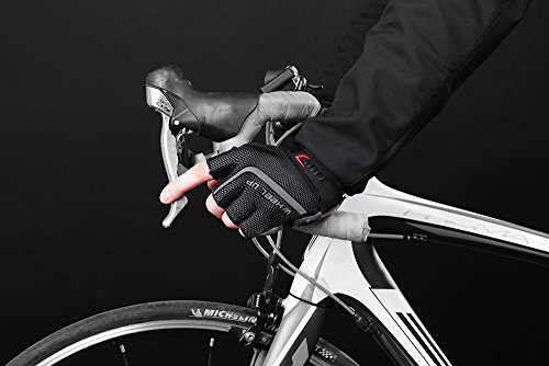 Glumes Bike Gloves Bicycle Gloves Cycling Gloves Mountain Biking Gloves with Anti-Slip Shock-Absorbing Pad Breathable Half Finger Outdoor Sports Gloves for Men&Women
