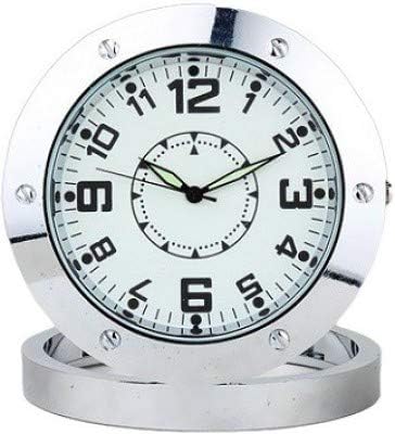 CAM 360 Heavy Metal Table Analog Clock Pinhole Hidden Camera Video Audio Camcorder spy