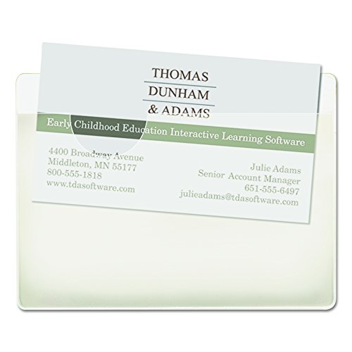 Smead Self-Adhesive Poly Pocket, Business Card Size, Clear, 100 per Box (68123)