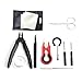 DIY Vape Building Tool Kit,10 Pieces General Household Tool Master Kit Organic Cotton/Ceramic Tweezers/Diagonal Pliers with Zipper Bag