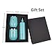 Obstal Stainless Steel Insulated Tumbler - Double Wall Vacuum Travel Mug for Coffee with Straw, Slider Lid, Cleaning Brush (18 oz, Aqua Blue)