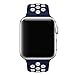 StarMoring Soft Silicone Sport Band Replacement Wrist Strap for iWatch Apple Watch Series 1 Series 2,42mm,S/M,NavyBlue and White