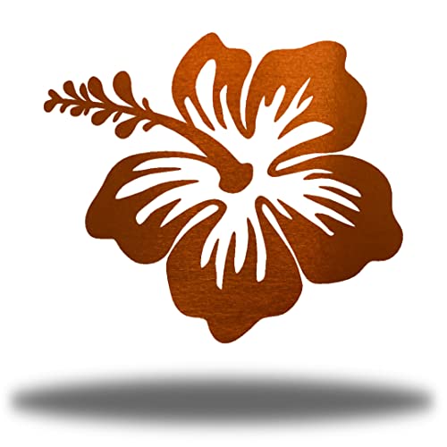 Hibiscus Flower Garden Metal Wall Art Made in USA Multiple Colors