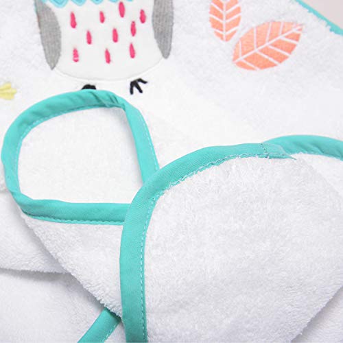 Mummo Creamer Baby Bath Towel and Washcloth Set Extra Soft 100