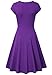 Lotusmile Sundress, Women's Wear to Work Pleated Bodycon Dress,(Medium Purple)