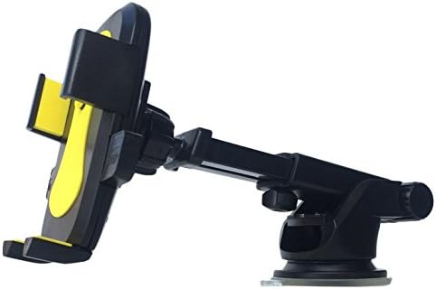 Smartland Car Phone Mount Holder with Suction for Dashboard Windshield Universal Cell Phone Holder for iPhone 6s/6 plus 5s 5 se Samsung Galaxy S7 S6 edge S5 S4 and Note5/4/3 (Yellow)
