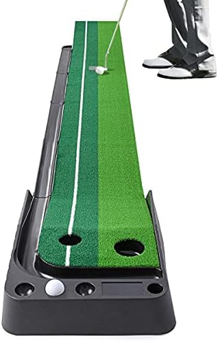 VAV Golf Putting Green with Ball Return, Portable Golf Putting Mat for Backyard, Mini Golf Practice Training Aid, Alignment Training Equipment for Home, Office, Outdoor Use, 118 in x 11.8 in VAV Golf Putting Green with Ball Return, Portable Golf Putting Mat for Backyard, Mini Golf Practice Training Aid, Alignment Training Equipment for Home, Office, Outdoor Use, 118 in x 11.8 in