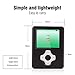 Ultrave MP3/MP4 Player with 16G SD Card, Portable Lossless Sound Player, Rechargeable MP3 Player, Also Support Ebook, Image, 1.8 inches LCD Screen MP3 Music Player - Black