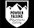 Powder Falling Mountains Calling - 3 3/4"x 4 1/2" - Vinyl Die Cut Decal / Bumper Sticker For Windows, Trucks, Cars, Laptops, Macbooks, Etc.