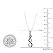Dazzlingrock Collection Round Blue Sapphire & White Diamond Swirl Pendant with 18 inch Silver Chain for Women in 10K Solid White Gold